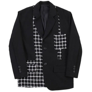 The Half Plaid Oversized Blazer