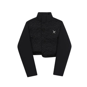 The North Star Textured Cropped Puffer Winter Jacket