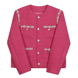 The Briar Tweed Mandarin Collar Blazer