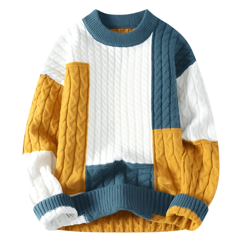 The Faelan Oversized Patchwork Sweater