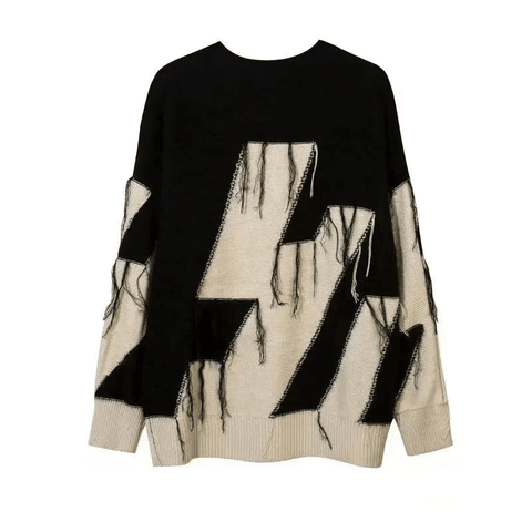 The Duality Fringe Oversized Sweater