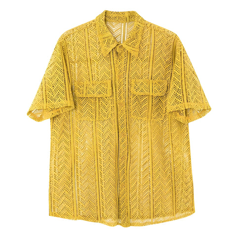 The  Santorino Perforated Loose Fit Shirt