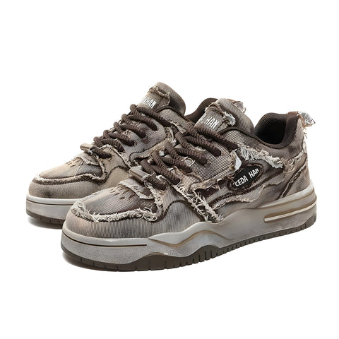 The Apollo Distressed Denim Sneakers