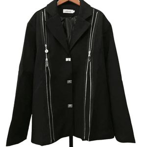 The Lucius Double Zipper Blazer