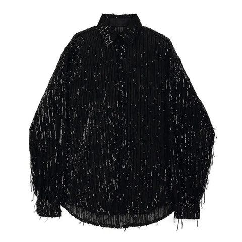 The Fontain Sequin Long Sleeve Shirt