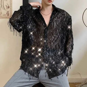 The Fontain Sequin Long Sleeve Shirt