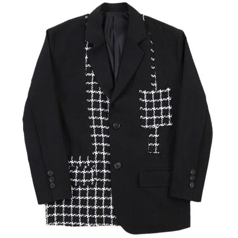 The Half Plaid Oversized Blazer