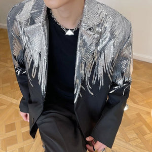 The Silver Flames Sequin Blazer