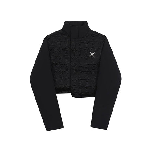 The North Star Textured Cropped Puffer Winter Jacket