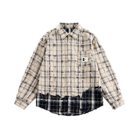 The Eamon Long Sleeve Patchwork Shirt