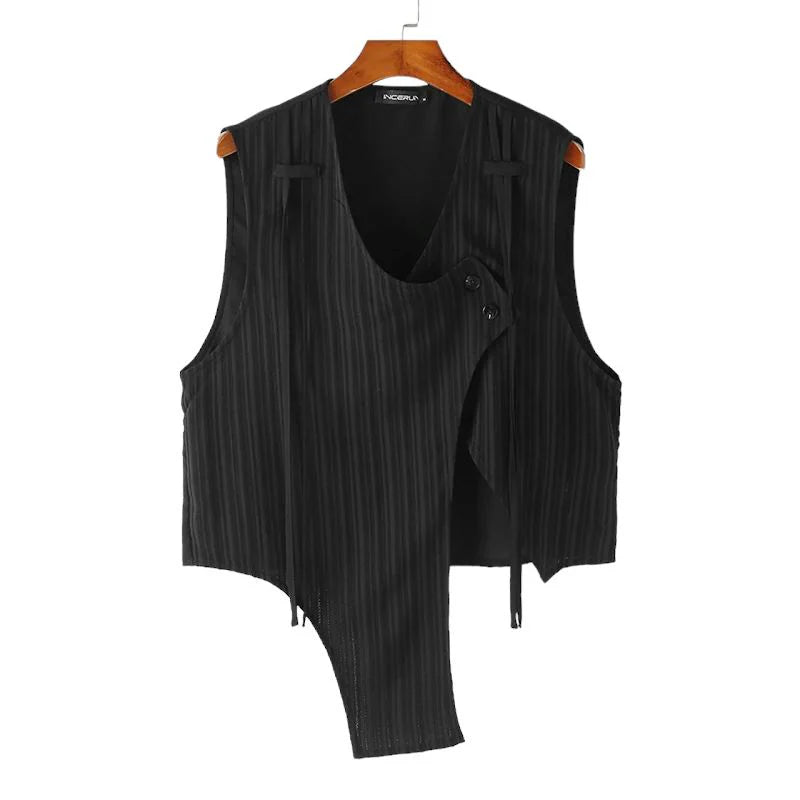 The Blair Stripped Asymmetric Vest