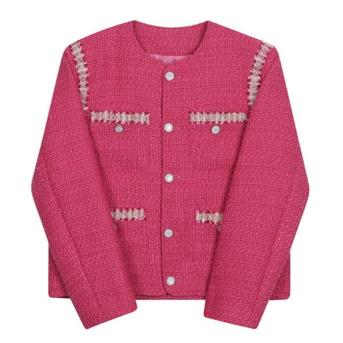The Briar Tweed Mandarin Collar Blazer