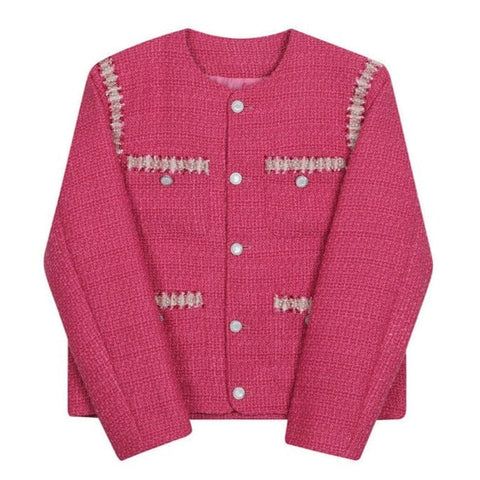 The Briar Tweed Mandarin Collar Blazer