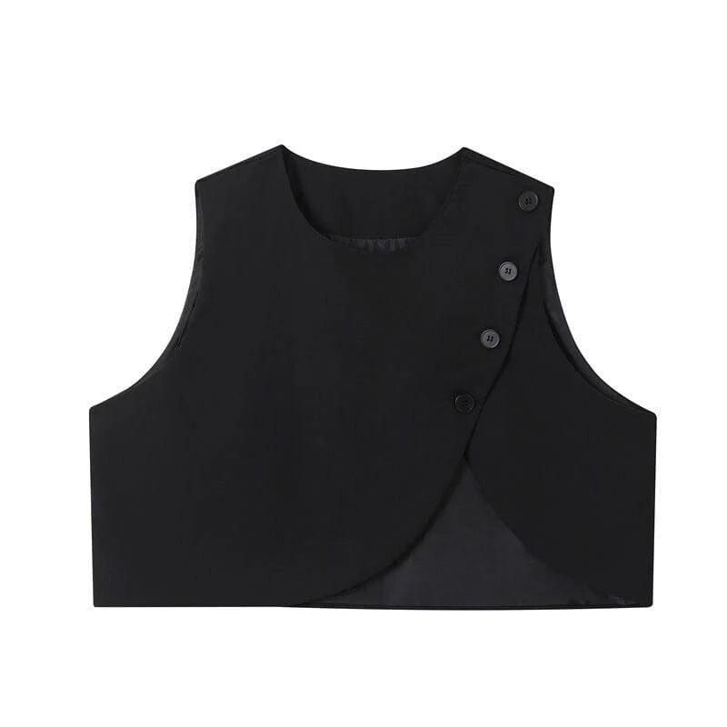The Asher Asymmetric Cropped Vest