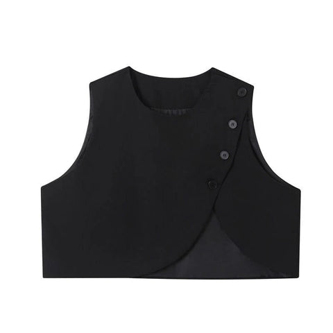 The Asher Asymmetric Cropped Vest