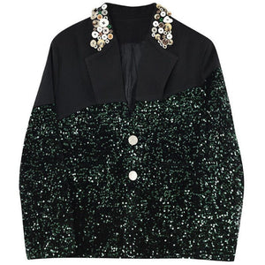 The Emory Loose Fit Sequin Blazer