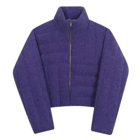 The Octavian Plush Velour Cropped Jacket