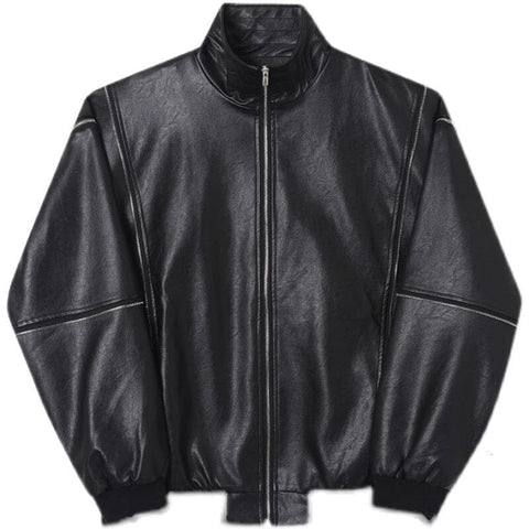 The Roy Detachable Sleeve Faux Leather Jacket