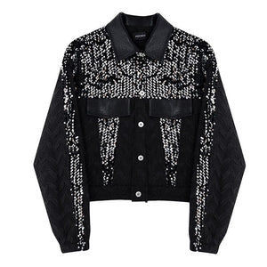 The Vega Sequin Cropped Jacket