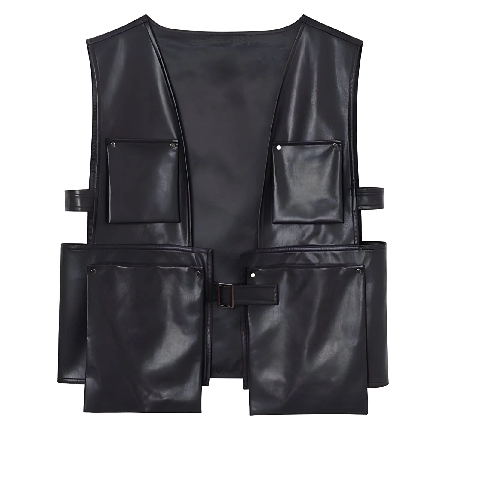 The Luca Faux Leather Utility Vest