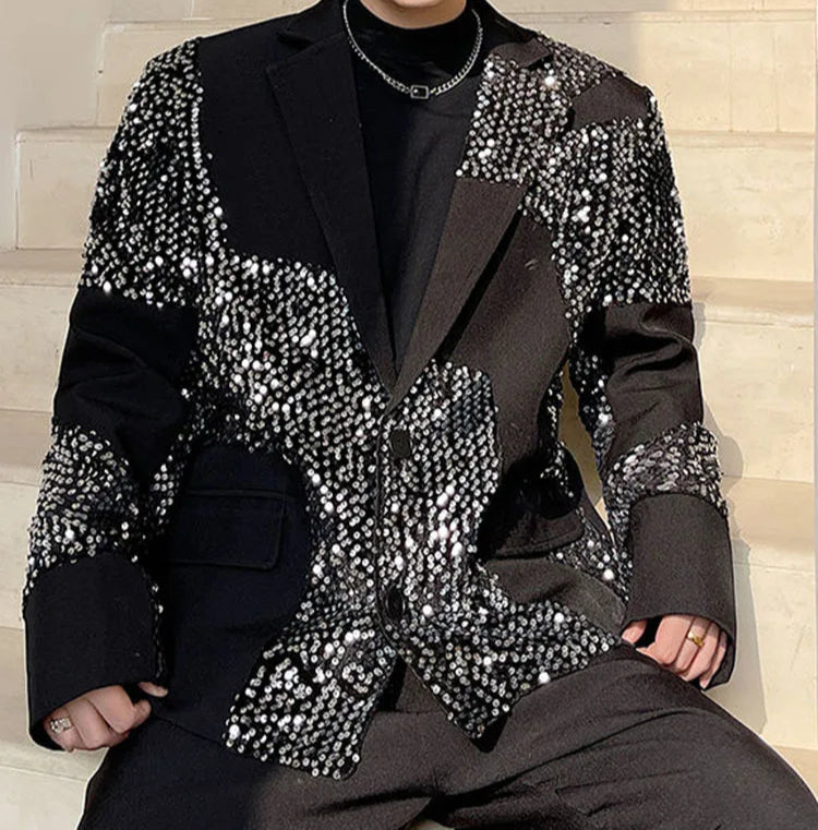 The Marcel Oversized Sequin Blazer