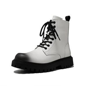 The Gradient Leather Platform Boots