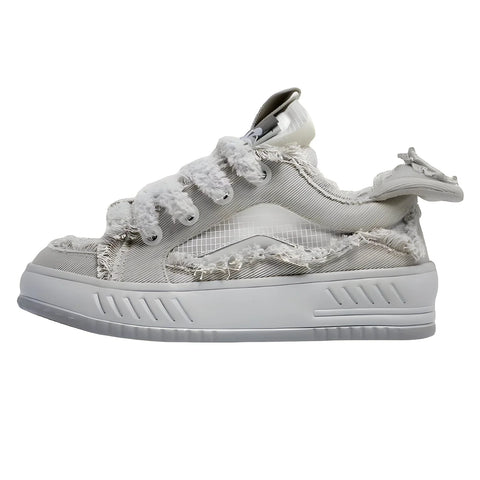 The Fortress Distressed Low-Top Sneakers