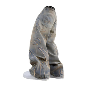 The Rowan Distressed Oversized Jeans